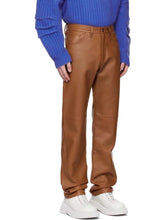 Load image into Gallery viewer, Men's Tan Sheepskin Leather Trouser With Five Pocket Styling
