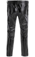 Load image into Gallery viewer, Skinny Fit Metallic Leather Straight Pants