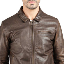 Load image into Gallery viewer, Royal Enfield Vintage Leather Jacket – Dark Tan