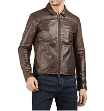 Load image into Gallery viewer, Royal Enfield Vintage Leather Jacket – Dark Tan