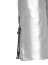 Load image into Gallery viewer, Silver Electric Zipper Leather Pants