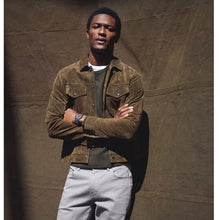 Load image into Gallery viewer, Men's Olive Suede Leather Shirt