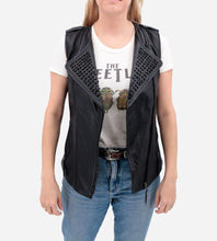 Load image into Gallery viewer, Black Studded Leather Vest for Women