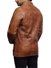 Load image into Gallery viewer, Men’s Vintage Brown Sheepskin Leather Blazer