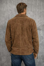Load image into Gallery viewer, Men's Vintage Brown Suede Leather Shirt with Lace Up Front in 70s Cowboy Boho Style