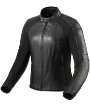 Load image into Gallery viewer, Women's Black Real Leather MI6 Fallout Jacket with Erect Collar Biker Style
