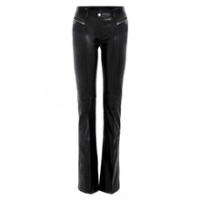 Load image into Gallery viewer, Women's Halloween Boot Cut Leather Pants - Black Pant