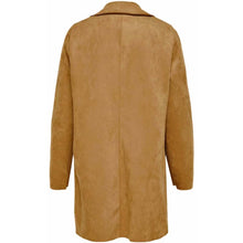 Load image into Gallery viewer, Women's Suede Leather Blazer with Kimono Cut and Drop Shoulder Sleeves in Relaxed Style