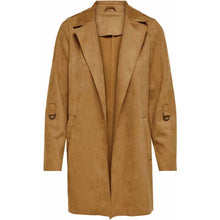 Load image into Gallery viewer, Women's Suede Leather Blazer with Kimono Cut and Drop Shoulder Sleeves in Relaxed Style