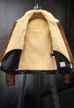 Load image into Gallery viewer, aviator shearling jacket