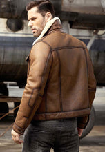 Load image into Gallery viewer, leather bomber jacket mens