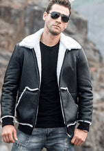 Load image into Gallery viewer, mens shearling jacket