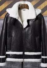 Load image into Gallery viewer, leather aviator jacket mens