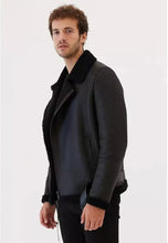 Load image into Gallery viewer, Black Shearling Jacket