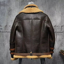 Load image into Gallery viewer, Men’s Leather Shearling Jacket