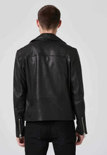 Load image into Gallery viewer, Men’s Black Leather Biker Jacket