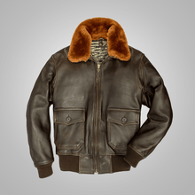 Load image into Gallery viewer, Brown Lambskin G-1 Flight Leather Jacket