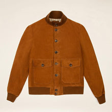 Load image into Gallery viewer, Soft Brown Suede Bomber Jacket
