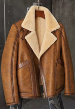 Load image into Gallery viewer, Tan Shearling Coat