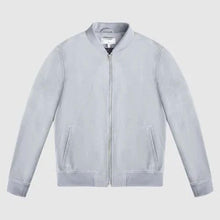 Load image into Gallery viewer, Slim-Fit Suede Bomber Jacket