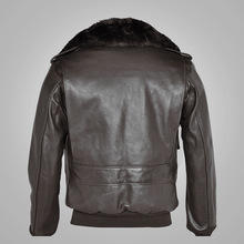 Load image into Gallery viewer, Brown Flying RAF A2 Cowhide Leather Flight Jacket For Men