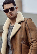Load image into Gallery viewer, Men's Shearling Jacket