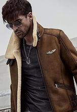 Load image into Gallery viewer, Men’s Aviator Shearling Jacket
