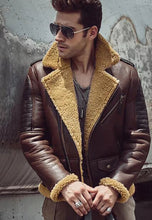 Load image into Gallery viewer, sheepskin jacket mens