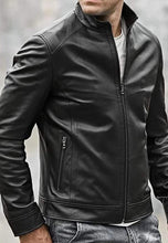 Load image into Gallery viewer, Premium Men's Classic Leather Jacket - Leather Jacket for Men
