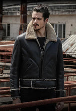 Load image into Gallery viewer, shearling coat mens