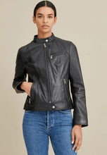 Load image into Gallery viewer, Women's Black Leather Jacket