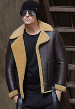 Load image into Gallery viewer,  Men's Shearling Jacket B3 Flight Jacket