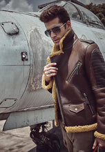 Load image into Gallery viewer, sheepskin coat mens vintage