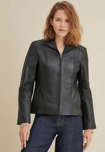 Load image into Gallery viewer, Women's Classic Black Leather Jacket
