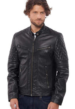 Load image into Gallery viewer, leather biker jacket for men