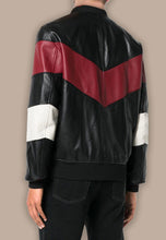 Load image into Gallery viewer, Red Stripe Bomber Jacket