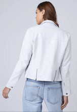 Load image into Gallery viewer, Women's White Leather Trucker Jacket