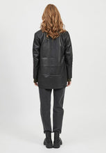 Load image into Gallery viewer, Women’s Oversized Black Leather Blazer