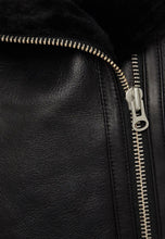 Load image into Gallery viewer, Women’s Black Leather Shearling Vest