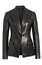 Load image into Gallery viewer, Women’s Classic Black Leather Blazer