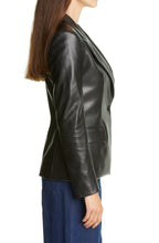 Load image into Gallery viewer, Women’s Classic Black Leather Blazer