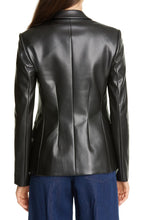 Load image into Gallery viewer, Women’s Classic Black Leather Blazer