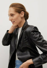 Load image into Gallery viewer, Women's Black Leather Blazer
