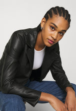 Load image into Gallery viewer, Women’s Black Leather Blazer