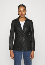 Load image into Gallery viewer, Women’s Black Leather Blazer