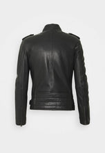 Load image into Gallery viewer, Black Zippers Biker Jacket