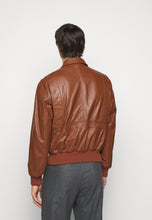 Load image into Gallery viewer, brown leather jacket
