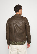 Load image into Gallery viewer, Leather Biker Jacket for Men