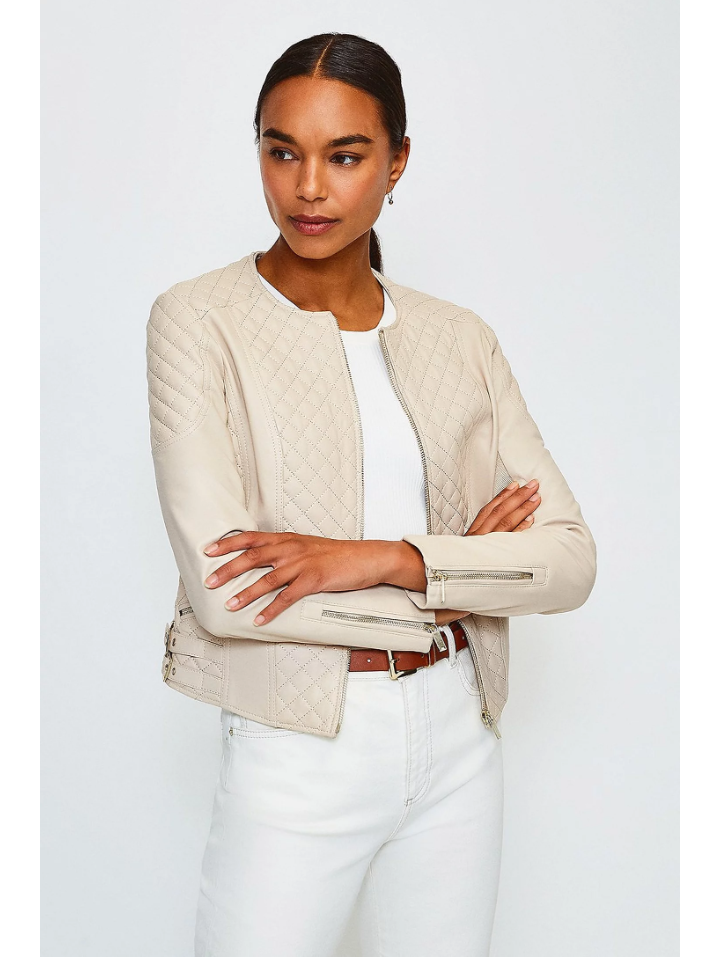 Beige sales jacket womens