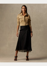 Load image into Gallery viewer, Women’s Tan Beige Suede Leather Short Trucker Jacket